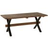 Hnědý dřevěný jídelní stůl J-line Talia 180 x 90 cm