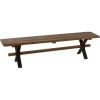 Hnědá vintage masivní lavice J-line Talia 180 x 35 cm
