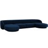Sametová rohová pohovka Miley 340 cm
