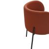 Cihlově červené koženkové lounge křeslo Teulat Mogi