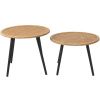 Set dvou bambusových konferenčních stolků J-line Bimbo 68/68 cm