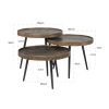 Set tří mosazných kovových odkládacích stolků Richmond Luton 54 cm