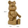 Zlatá dekorativní soška Richmond Bear 20 cm