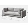 Béžová čalouněná třímístná pohovka Ame Yens Celerio 222 cm