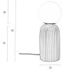 Bílá skleněná stolní lampa ZUIVER DASH s béžovou keramickou podstavou