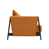 Oranžová bouclé rozkládací dvoumístná pohovka Softline Madison 209 cm