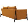 Oranžová bouclé rozkládací dvoumístná pohovka Softline Madison 209 cm