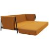 Oranžová bouclé rozkládací dvoumístná pohovka Softline Madison 209 cm
