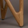 Hnědý skleněný odkládací stolek DUTCHBONE NAIA 40 cm s přírodní podnoží -fv-interier-25