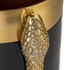 Černá kovová váza Bold Monkey Never Hurt A Snake 25,5 cm se zlatými detaily -fv-interier-25