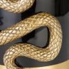 Černá kovová váza Bold Monkey Never Hurt A Snake 25,5 cm se zlatými detaily -fv-interier-25