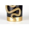 Černá kovová váza Bold Monkey Never Hurt A Snake 25,5 cm se zlatými detaily -fv-interier-25