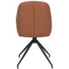 Hnědá koženková otočná vintage jídelní židle Celur