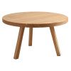 Přírodní masivní konferenční stolek Tre Ø 80 cm