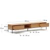Dubový TV stolek Kave Home Vedrana 195 x 40 cm
