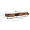 Ořechový TV stolek Kave Home Vedrana 195 x 40 cm
