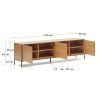 Dubový TV stolek Kave Home Vedrana II. 195 x 40 cm