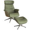 Zelené kožené lounge křeslo FLEXLUX CLEMENT MEDIUM