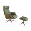 Zelené kožené lounge křeslo FLEXLUX CLEMENT MEDIUM