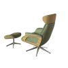 Zelené kožené lounge křeslo FLEXLUX CLEMENT MEDIUM