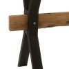 Hnědý dřevěný toaletní stolek J-line Talia 120 x 35 cm -fv-interier-25