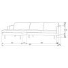 Bouclé rohová pohovka Raden 300 cm, levá -fv-interier-25