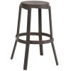 Hnědá plastová zahradní barová židle Stack Maxi 76,5 cm