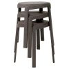 Hnědá plastová zahradní stolička Stack Mini 36,5 cm