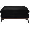 Černá sametová podnožka Windsor & Co Astre 106 x 78 cm
