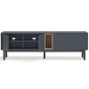 Antracitově šedý lakovaný TV stolek Teulat Corvo 180 x 40 cm -fv-interier-25