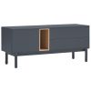 Antracitově šedý lakovaný TV stolek Teulat Corvo 140 x 40 cm