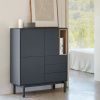 Antracitově šedá lakovaná komoda Teulat Corvo 100 x 40 cm -fv-interier-25