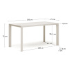 Bílý kovový zahradní jídelní stůl Kave Home Culip 150 x 77 cm