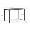 Šedý kovový zahradní barový stůl Kave Home Culip 150 x 77 cm