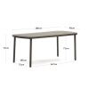 Tmavě zelený kovový zahradní jídelní stůl Kave Home Joncols 180 x 90 cm