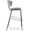 Šedá látková barová židle FLEXI CHAIR 122, 74 cm