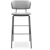 Šedá látková barová židle FLEXI CHAIR 122, 74 cm