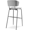 Šedá látková barová židle FLEXI CHAIR 122, 74 cm