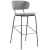 Šedá látková barová židle FLEXI CHAIR 122, 74 cm
