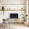 Světle šedý lakovaný TV stolek Teulat Sierra 140 x 40 cm -fv-interier-25