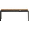Rozkládací zahradní jídelní stůl z polywoodu Kave Home Canyelles 140/200 x 90 cm s černou podnoží