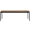 Rozkládací zahradní jídelní stůl z polywoodu Kave Home Canyelles 180/240 x 100 cm s černou podnoží