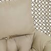 Béžovo-zelené zahradní závěsné křeslo z umělého ratanu Kave Home Cira s šedou konstrukcí -fv-interier-25