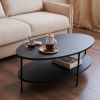 Černý skleněný konferenční stolek Kave Home Fideia 110 x 65 cm -fv-interier-25