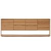 Dubová komoda Kave Home Alguema 200 x 40 cm