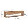 Dubový TV stolek Kave Home Alguema 200 x 40 cm