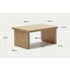 Set dvou dubových konferenčních stolků Kave Home Oaq 89x62/140x75 cm