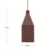 Terakotově červené kovové závěsné světlo Kave Home Peralta 15 cm