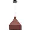 Terakotově červené kovové závěsné světlo Kave Home Peralta 30 cm