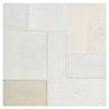 Bílý abstraktní obraz Kave Home Pineda 100 x 100 cm -fv-interier-25